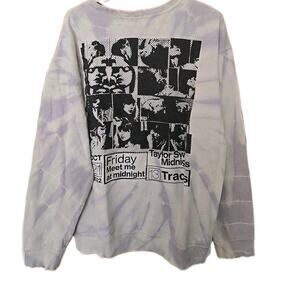 Taylor Swift Midnights Lavender Haze Swirl Tie Dye Crewneck Sweatshirt sz M